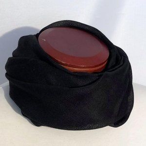 Solid Black Lightweight Scarf Fringed Tassels